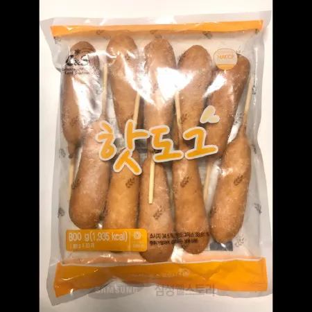 (16:30마감)핫도그(800G(80G*10EA)/PAC/돈육:국산/씨엔에스/계육) 이미지