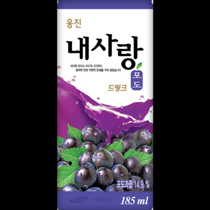 (16:30마감)포도주스테트라팩(185ML/EA/24EA/BOX/내사랑드링크) 이미지