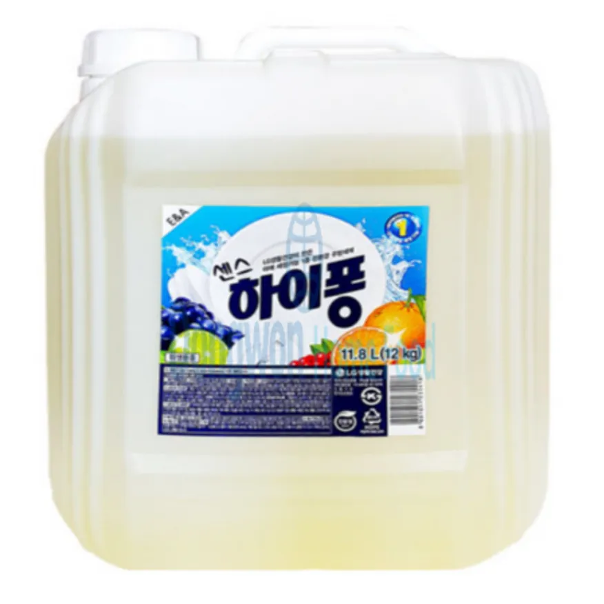 (16:30마감(D) 주방세제(LG/하이퐁/액상/1종/12KG/과일세척가능/물비누)BOX 이미지