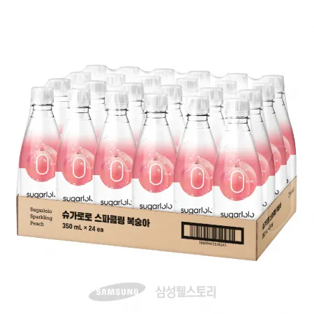(16:30마감)스파클링복숭아제로(8.4L(350ML*24EA/BOX/박스/슈가로로/페트) 이미지