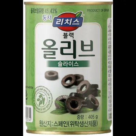 (16:30마감)블랙올리브슬라이스캔(소)(405G/EA/스페인산/리치스) 이미지