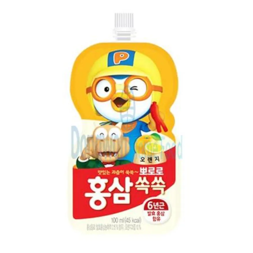 (16:30마감(D) 뽀로로홍삼쏙쏙(팔도/오렌지/100G*40입)BOX 이미지