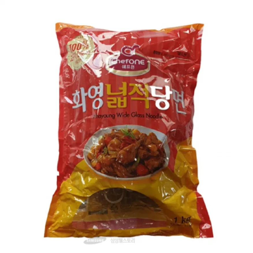 (16:30마감)쉐프원화영넓적(납작)당면(대상/1KG/PAC/중국산) 이미지