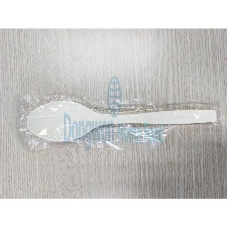 (16:30마감(D) 일회용숟가락(개별/170mm/흰색/고강도/100입)EA 이미지