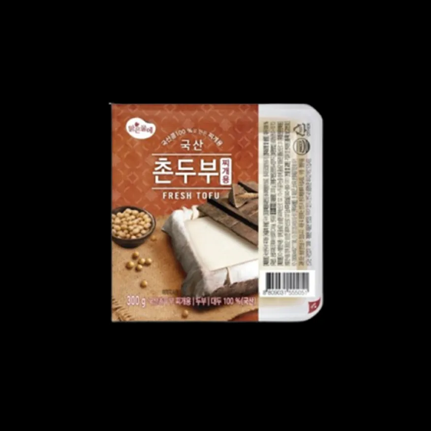 촌두부 찌개용 두부(맑은물에/300g/국내산) 이미지