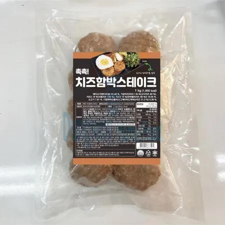 (16:30마감(D) 촉촉!치즈함박스테이크(하늘푸드/돈육:국내산,소고기:호주/1KG)EA 이미지