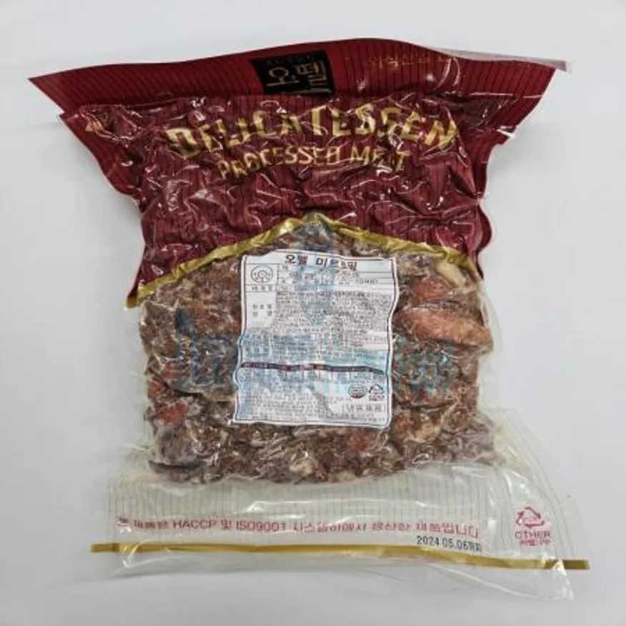 (16:30마감(D) 미트토핑(오뗄/냉동/돼지고기:외국산/1kg)EA 이미지