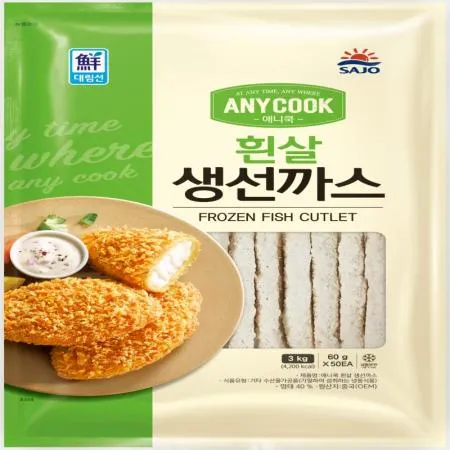 (16:30마감(D) 애니쿡흰살생선까스(사조대림/냉동/60g*50입/3kg)EA 이미지