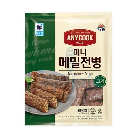 (16:30마감(D) 애니쿡미니메밀전병고기(사조대림/약40입/냉동/1.2kg)EA 이미지
