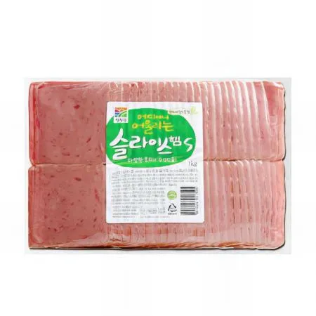 (16:30마감(D) 청정원슬라이스햄S(대상/냉장/닭고기:국산,돼지고기:국산/1kg)EA 이미지