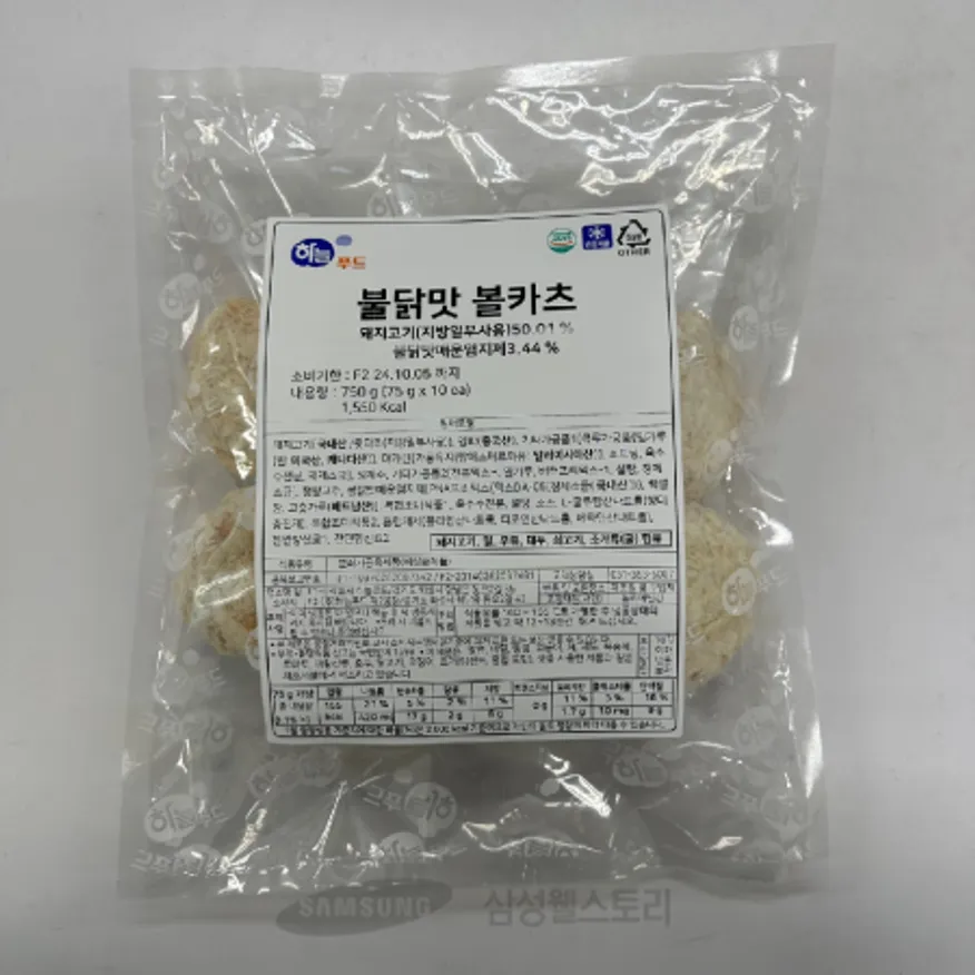 (16:30마감)불닭맛볼카츠(하늘/750G(75G*10EA)/PAC/돈육:국산) 이미지
