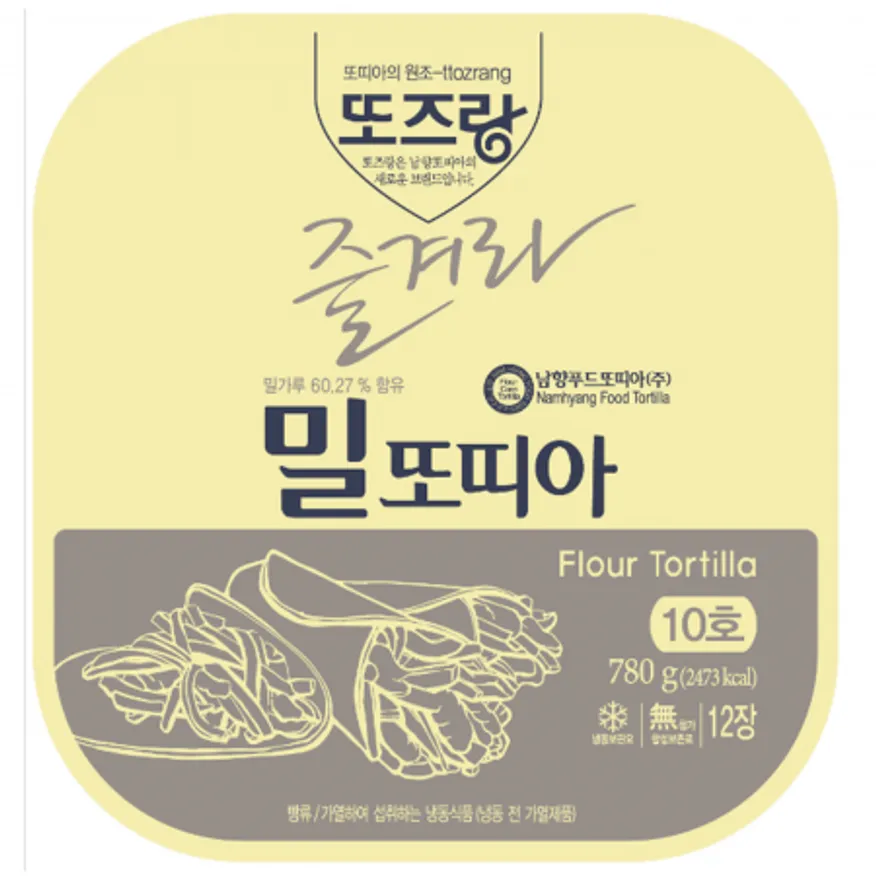 (16:30분마감)또즈랑 밀또띠아(냉동 10인치_12입 780g) 이미지