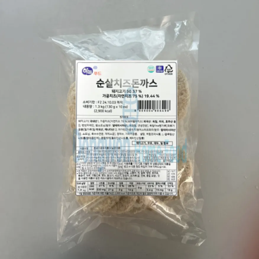 (16:30마감(D) 순살치즈돈까스(하늘푸드/돼지고기:국내산/130g*10입/1.3kg)EA 이미지