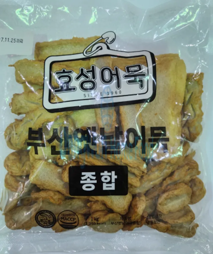 (16:30마감(D) 부산옛날어묵종합(냉동연육:외국산/효성/연육함량50.49%/1kg)EA 이미지