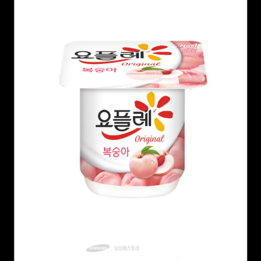 (16:30마감)떠먹는요구르트(85G/EA/빙그레/원유:국내산/요플레/복숭아맛) 이미지