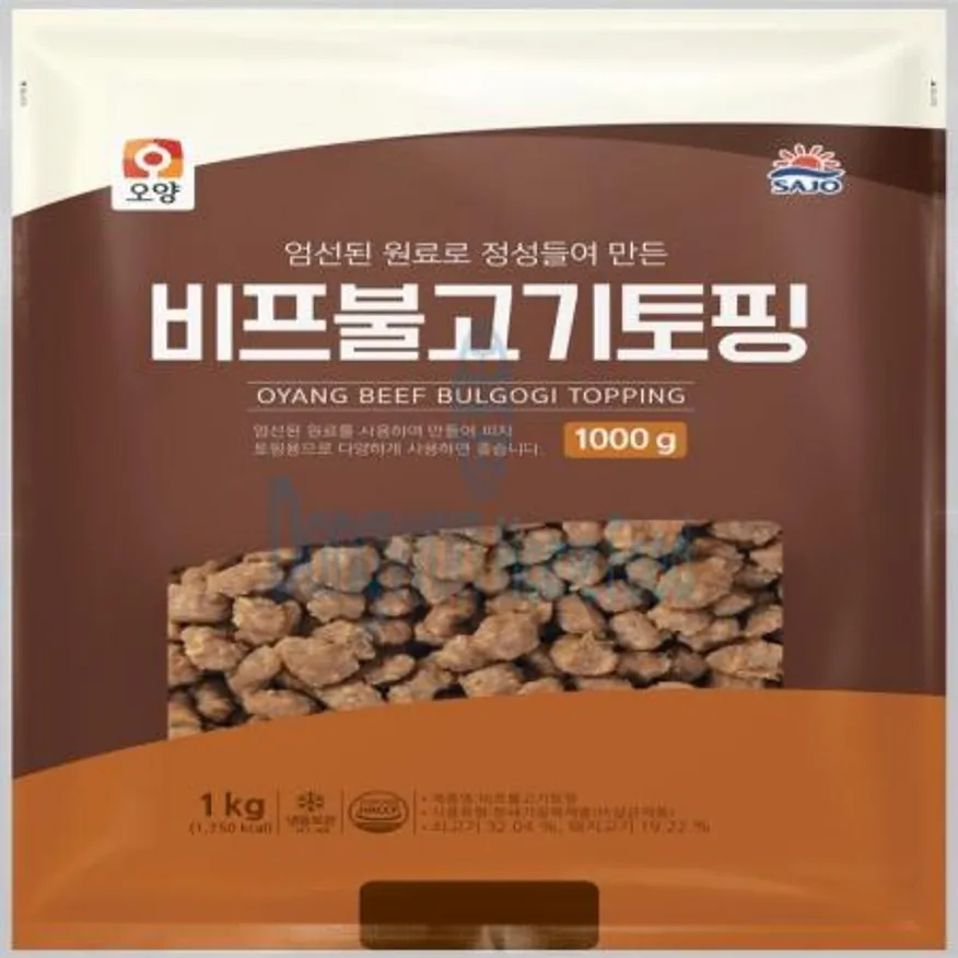 (16:30마감(D) 비프불고기토핑(사조오양/쇠고기:호주산,돼지고기:국내산/1kg)EA 이미지