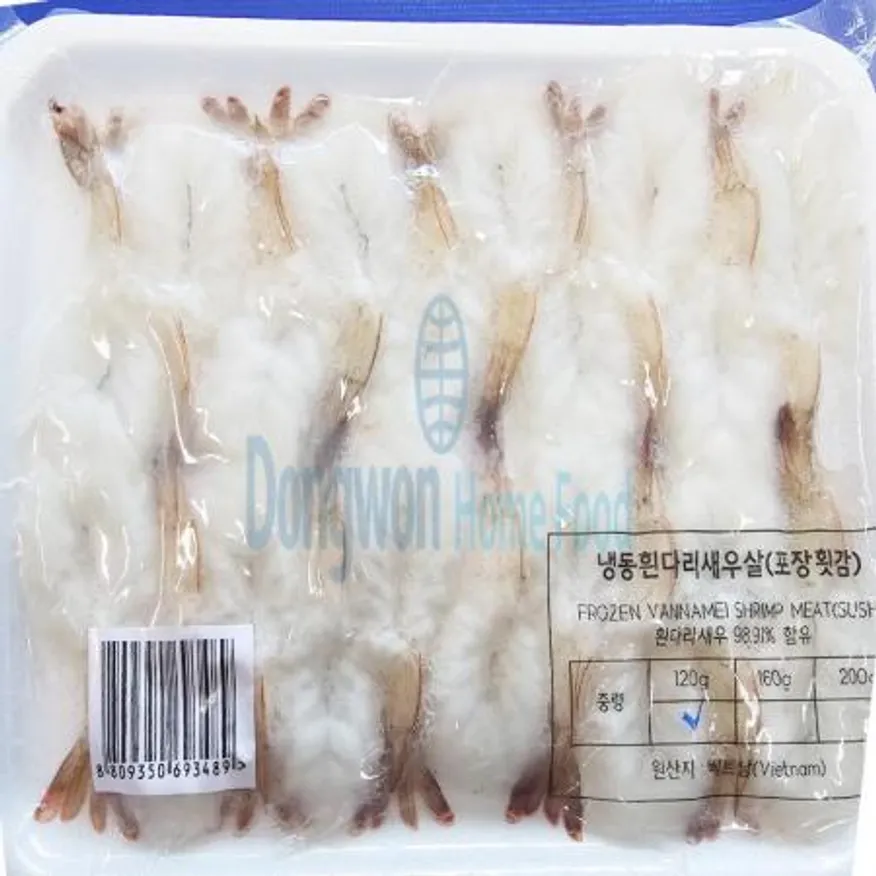(16:30마감(D) 초생새우(베트남산/냉동/백미/6g*20미/120g/초밥용)EA 이미지