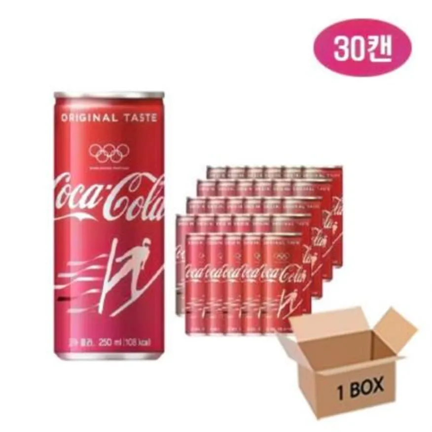 (16:30마감(D) 코카콜라(캔/250ML*30캔)BOX 이미지