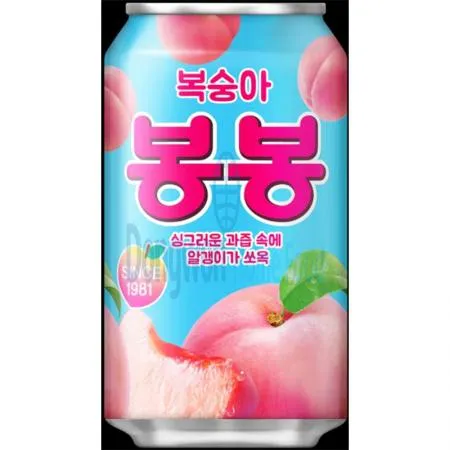 (16:30마감(D) 복숭아봉봉(해태/CAN/340ML*24입)BOX 이미지