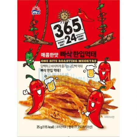 (16:30마감(D) 빠삭한입먹태(명태:러시아산/사조대림/매콤한맛/25G*30EA)BOX 이미지