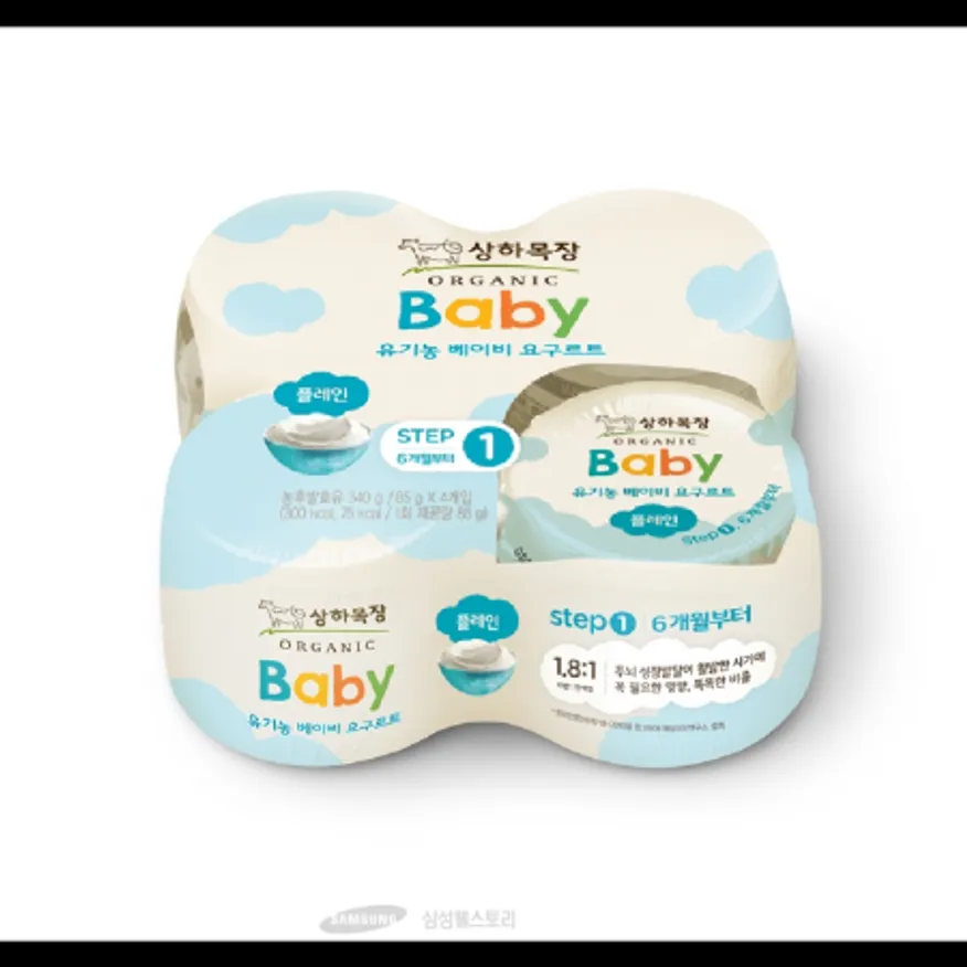 (16:30마감)상하유기농베이비요구르트(매일유업/340G(85G*4EA)/P/플레인) 이미지