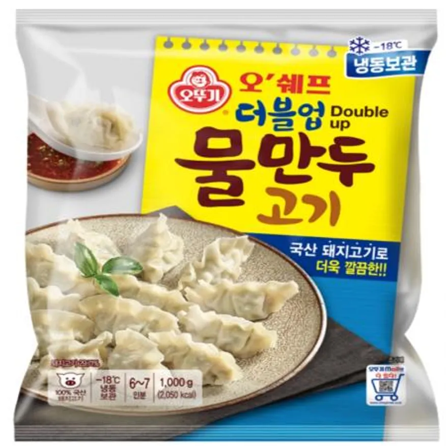 (16:30마감(D) 오쉐프더블업물만두(오뚜기/1KG)EA 이미지