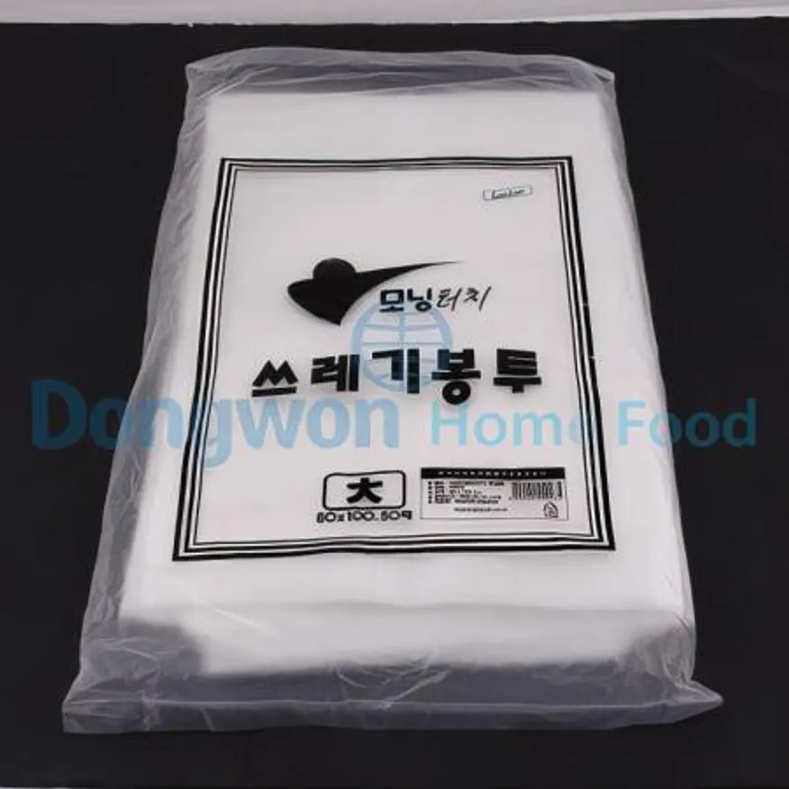 (16:30마감(D) 쓰레기봉투(해피퀸/대/100L/80*100cm/흰색/50매)EA 이미지