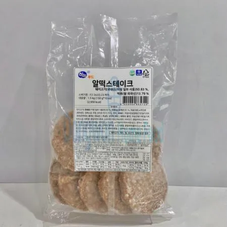 (16:30마감(D) 알떡스테이크(하늘푸드/돼지고기:국내산/10입/1.5KG)EA 이미지