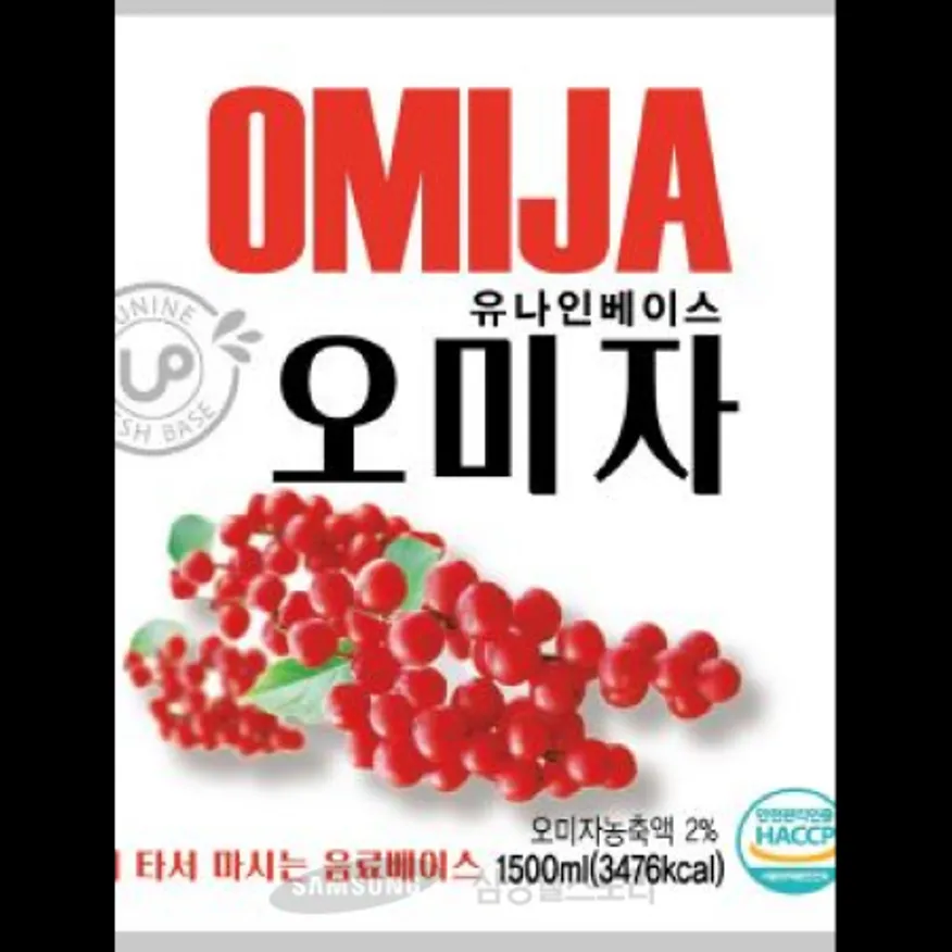 (16:30마감)유나인베이스오미자(한국비엘/1.5L/EA/오미자:중국산) 이미지