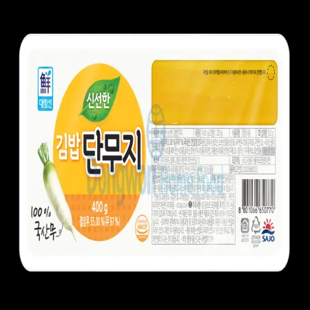 (16:30마감(D) 김밥단무지(무:국산/사조대림/냉장/400g)EA 이미지