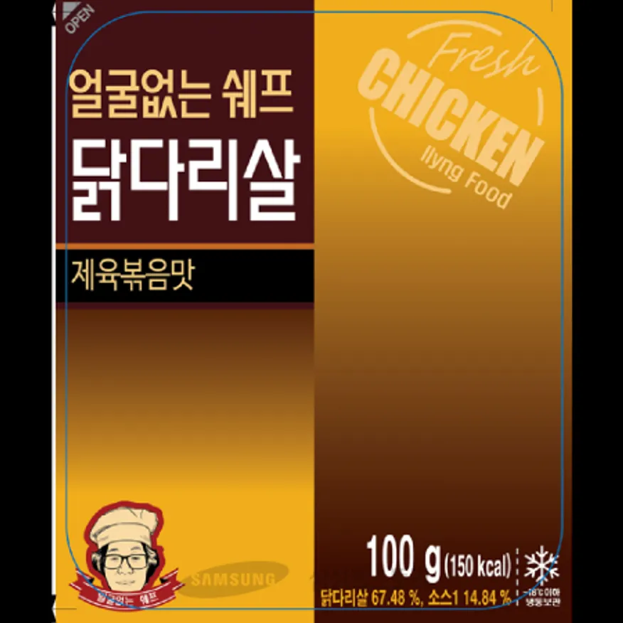 (16:30마감)닭다리살제육볶음맛(얼굴없는쉐프/100G/EA/계육:외국산) 이미지
