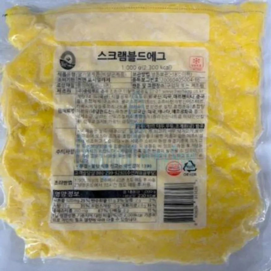 (16:30마감(D) 스크램블드에그(풍림/냉동/1kg)EA 이미지