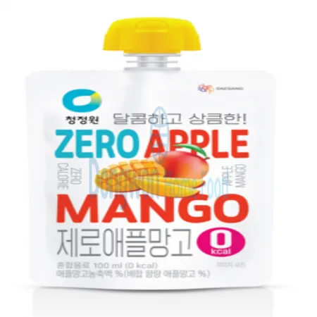 (16:30마감(D) 청정원제로애플망고주스(대상/100ML*40EA)BOX 이미지