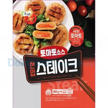 (16:30마감(D) 한입스테이크토마토소스(굿프랜즈/돈육:국내산,닭고기:국내산/980g)EA 이미지