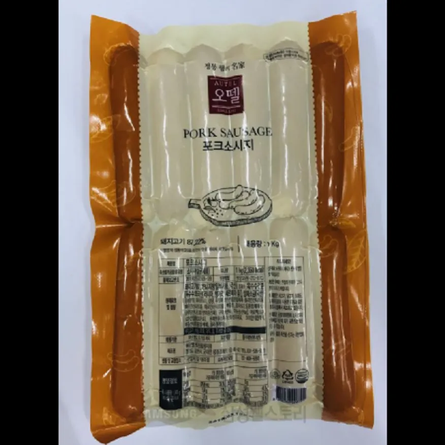 (16:30마감)포크소시지(D-2/오뗄/1KG(12EA)/PAC/돈육:국내산) 이미지