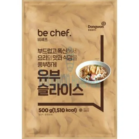 (16:30마감(D) be chef. 유부슬라이스(중국산/500g/동원홈푸드)EA 이미지