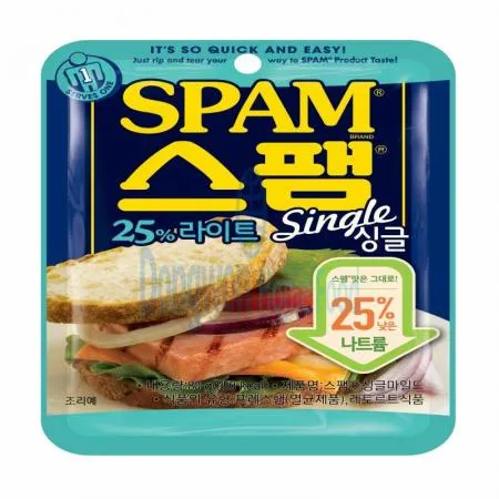 (16:30마감(D) 스팸싱글(CJ/25라이트/돼지고기:국산,외국산/80g)EA 이미지