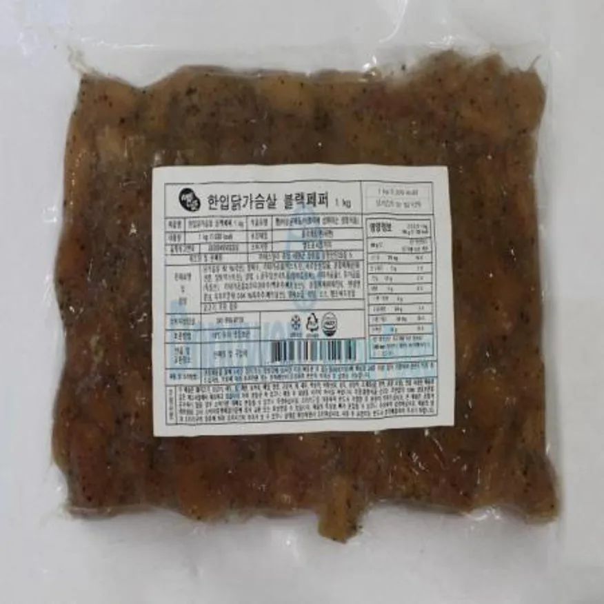 (16:30마감(D) 한입벌크블랙페퍼(허스델리/닭고기:국내산/1kg)EA 이미지