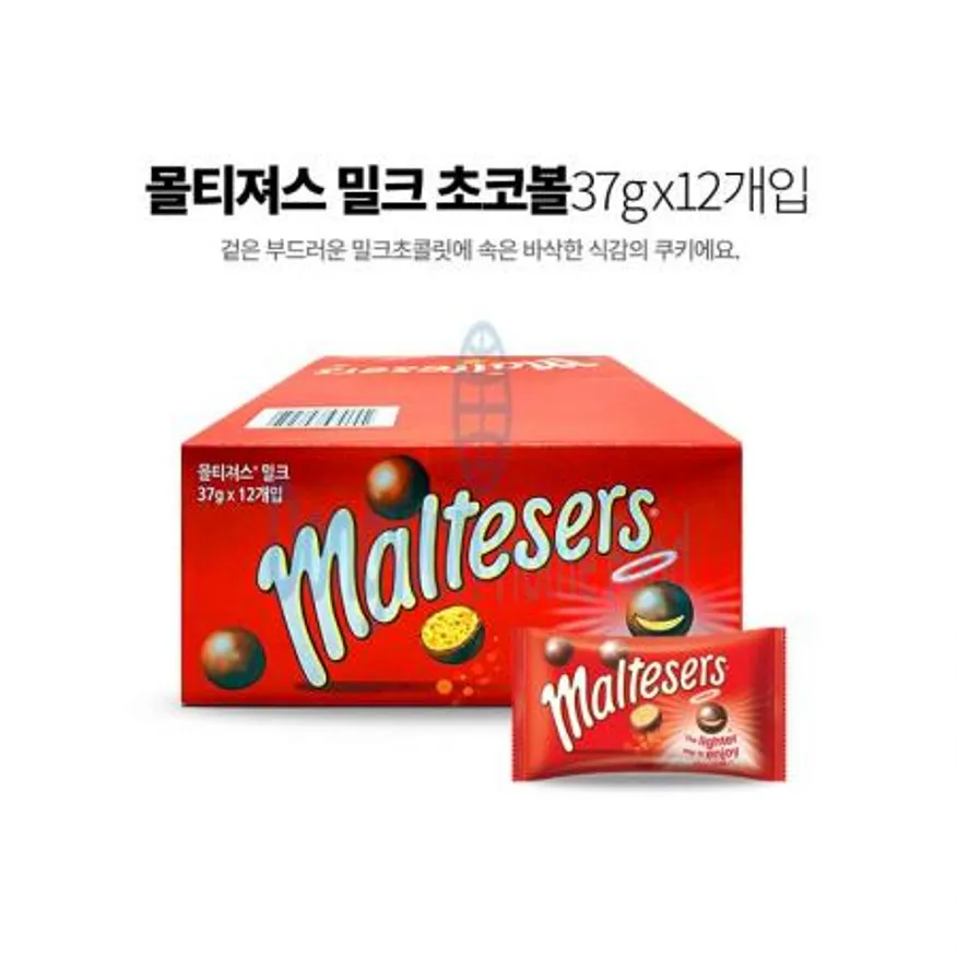 (16:30마감(D) 몰티져스밀크(한국마즈/37g*12입/W)EA 이미지