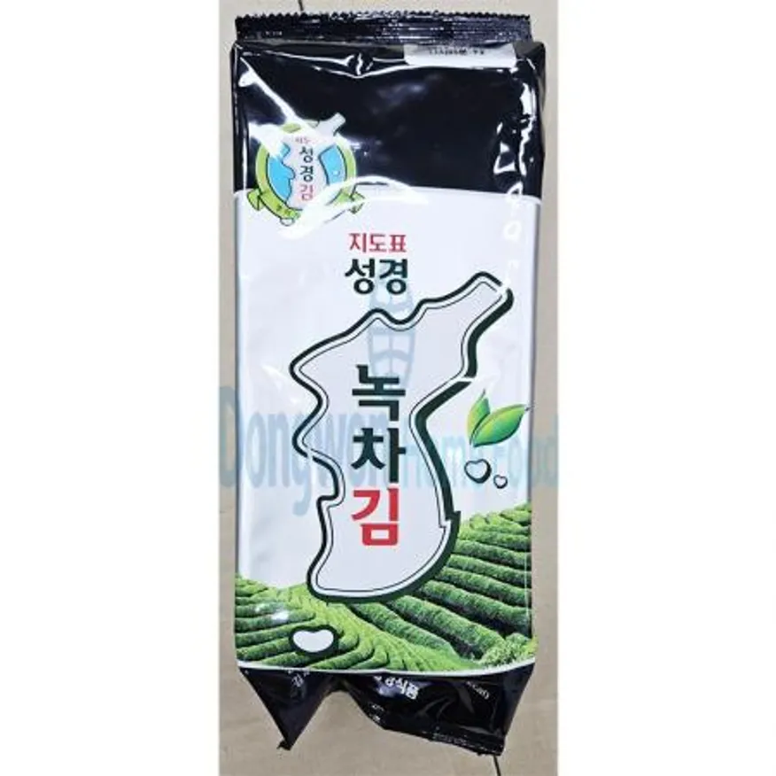 (16:30마감(D) 녹차식탁김(국내산/지도표성경/조미/1봉/50g)EA 이미지