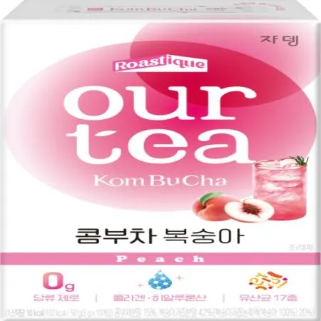 (16:30마감(D) 아워티콤부차복숭아(쟈뎅/약10입/50g)EA 이미지