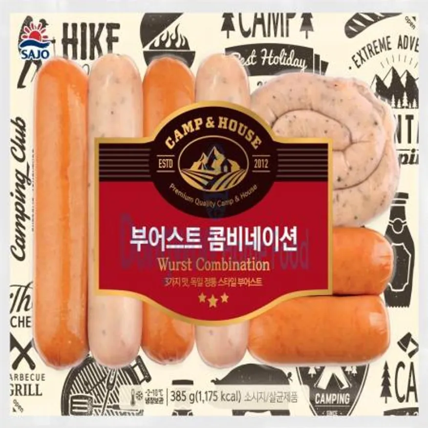(16:30마감(D) 부어스트콤비네이션(사조/돈육:외국산/냉장/385g)EA 이미지
