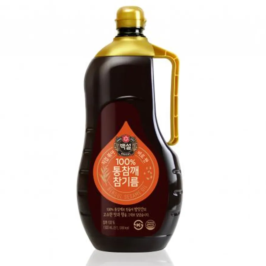 (16:30분마감)백설 100%통참깨참기름(실온 PET_1.5L 1.38Kg) 이미지
