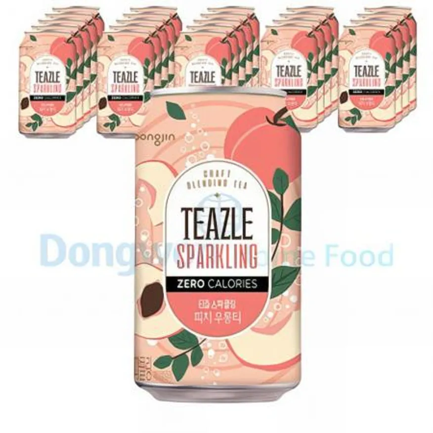 (16:30마감(D) 티즐피치우롱티스파클링(웅진/캔/340ML*24EA)BOX 이미지