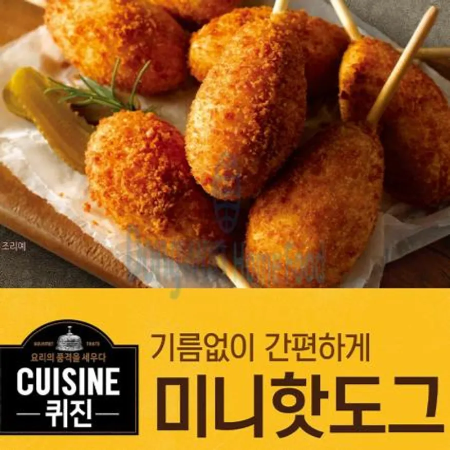 (16:30마감(D) 퀴진에어크리스피미니핫도그(동원/50g*9입/450g)EA 이미지