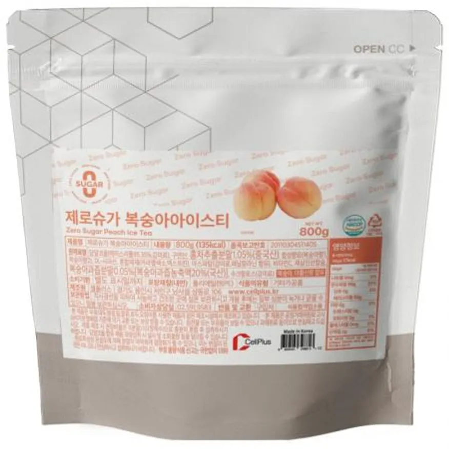 (16:30마감(D) 제로슈가복숭아아이스티파우더(셀플러스/800g)EA 이미지