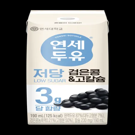 (16:30마감(D) 저당검은콩고칼슘두유(연세유업/190ml)EA 이미지