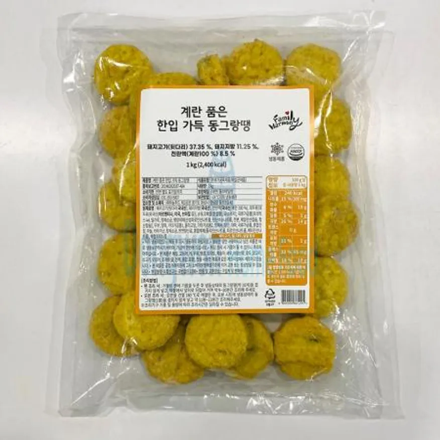 (16:30마감(D) 계란품은한입가득동그랑땡(하늘푸드/돈육:국내산/30입/1kg)EA 이미지