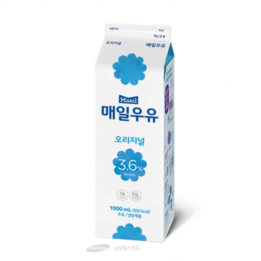 (16:30마감)흰우유(ESL/1L/EA/원유:국내산) 이미지