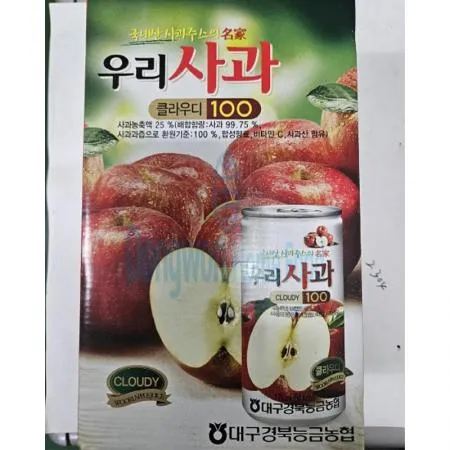(16:30마감(D) 우리사과클라우디100(경북능금농협/175mL*15입)EA